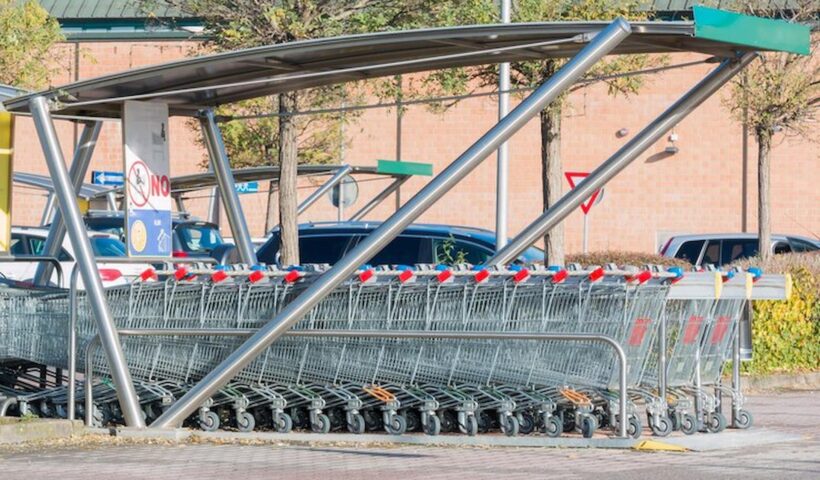 Supermarket trolley shelters